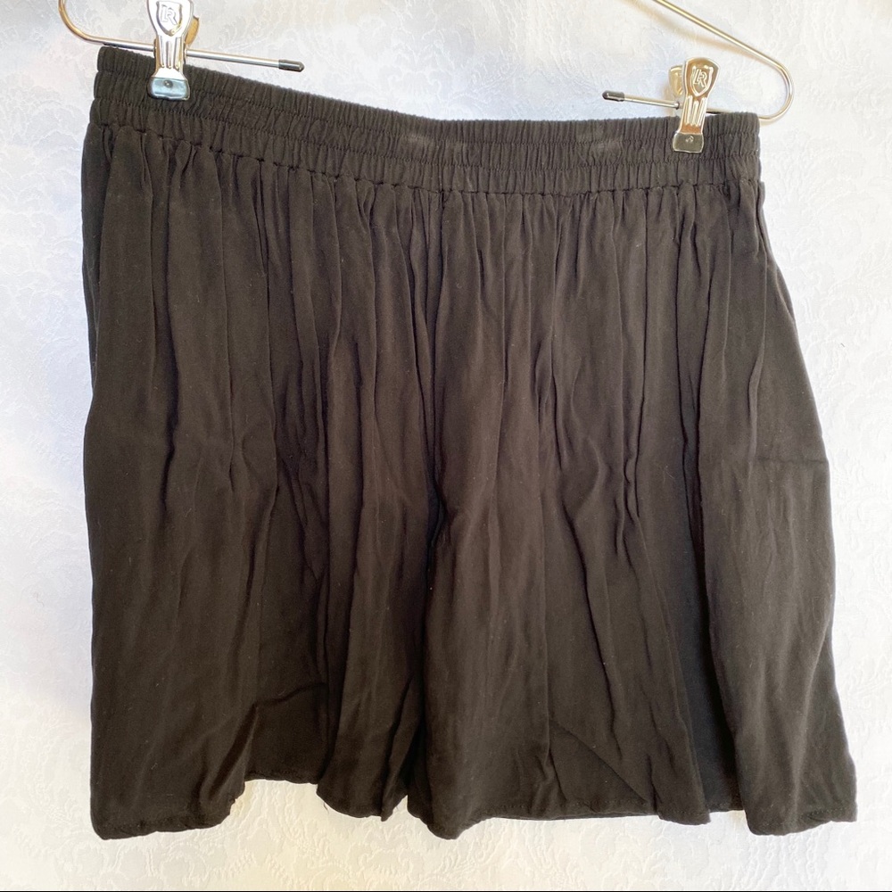 Forever 21 Black Circle Skirt L Elastic Waist